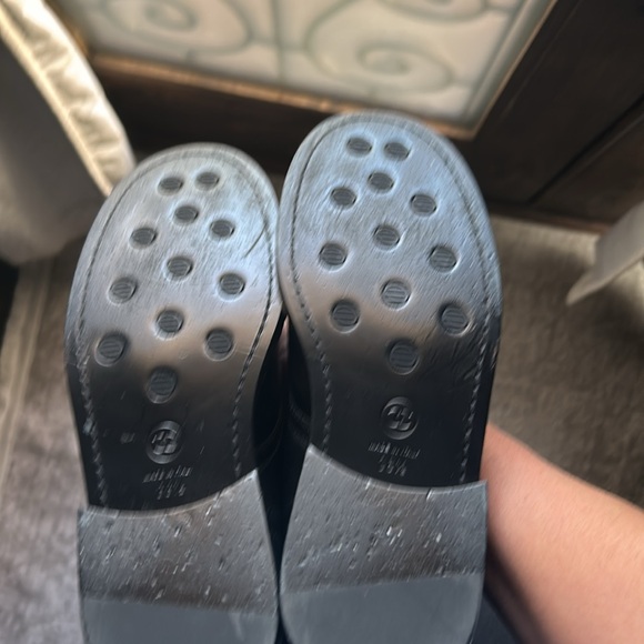 CHANEL Shiny Calfskin Lace Up Combat Boots 38.5 Black - Picture 13 of 15